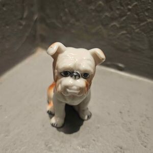 Bone China Bull Dog Figurine 2.5"